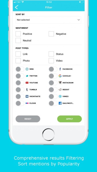 Social Searcher iOS Social Listening